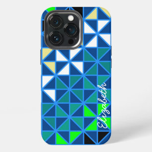 Retro Squares Modern Geometric Pattern iPhone 13 Pro Case