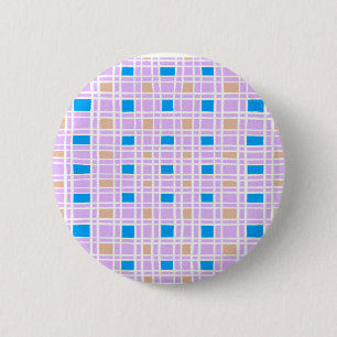 Retro squares pattern 6 cm round badge