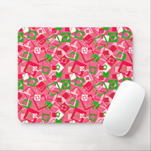 Retro Squares Pattern Mouse Mat