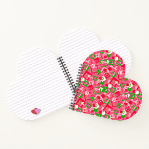 Retro Squares Pattern Notebook