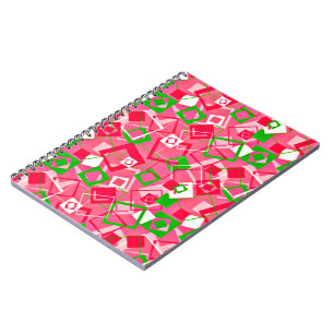Retro Squares Pattern Notebook