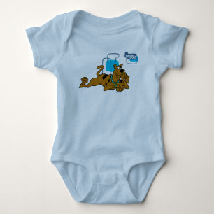 Retro Squares Scooby-Doo Lying Down Baby Bodysuit