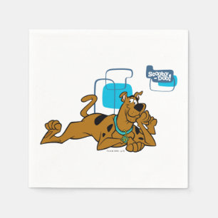 Retro Squares Scooby-Doo Lying Down Napkin