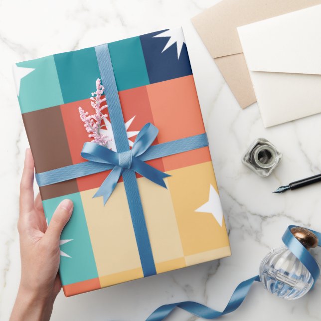 Retro Squares Wrapping Paper (Gifting)