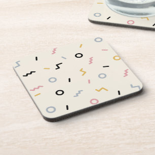 Retro Squiggle Pattern Coaster
