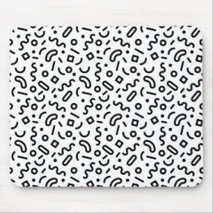 Retro Squiggle Pattern Mouse Mat