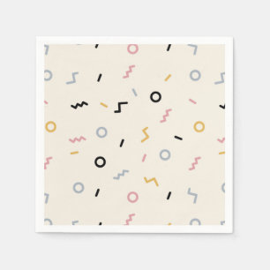 Retro Squiggle Pattern Napkin