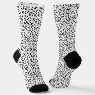 Retro Squiggle Pattern Socks