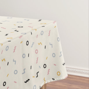 Retro Squiggle Pattern Tablecloth