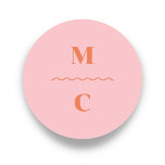 Retro Squiggle Wedding Monogram Classic Round Sticker<br><div class="desc">A fun and colourful retro inspired design on a wedding sticker that's created to coordinate with the Daisy collection by Origami Prints.</div>