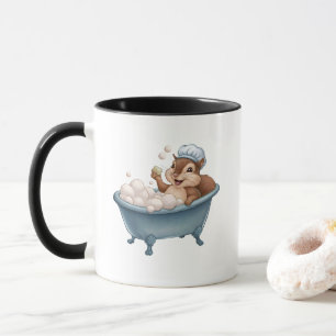 Retro Squirrel Baby Shower Mug