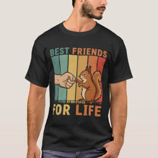 Retro Squirrel Bestie - Fist Bump Forever T-Shirt