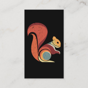 Retro Squirrel Men Women Rodent Animal Business Card
