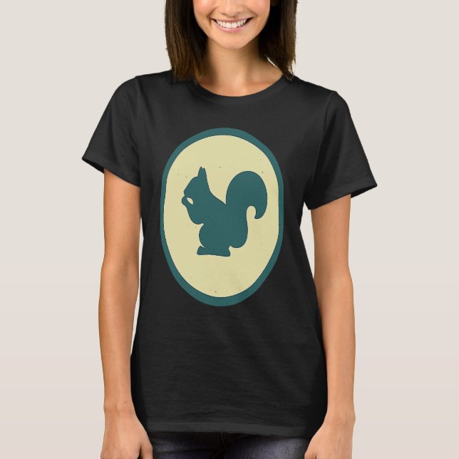 Retro Squirrel Vintage Wild Animal T-Shirt (Front)
