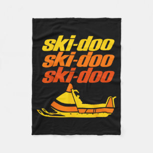 Retro Srt Quote Ski Doo Vintage Snowmobiles Funny  Fleece Blanket