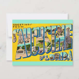 Retro St Augustine Florida Postcard