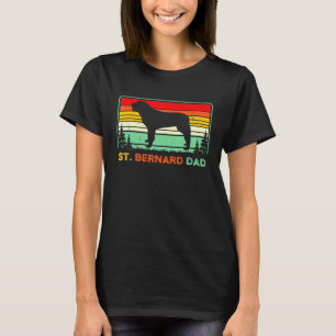 Retro St Bernard Dad Vintage Dog Lover Pet Owner C T-Shirt