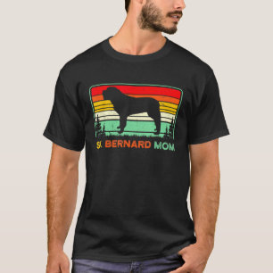 Retro St Bernard Mum Vintage Dog Lover Pet Owner C T-Shirt