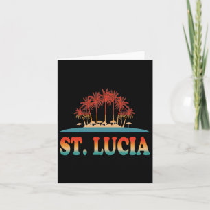 Retro St Lucia Shirt Saint Lucia Shirt Caribbean S Card