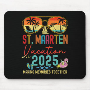 Retro St. Maarten Vacation 2025 Memories Matching Mouse Mat