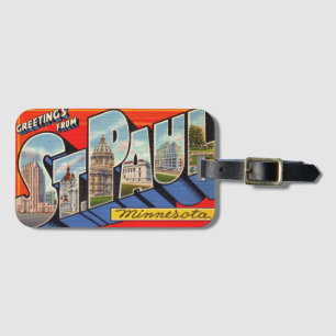 Retro St. Paul Minnesota Luggage Tag