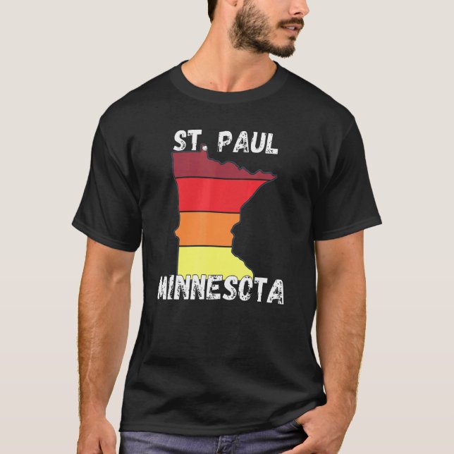 Retro St Paul MN Minnesota City Apparel T-Shirt (Front)