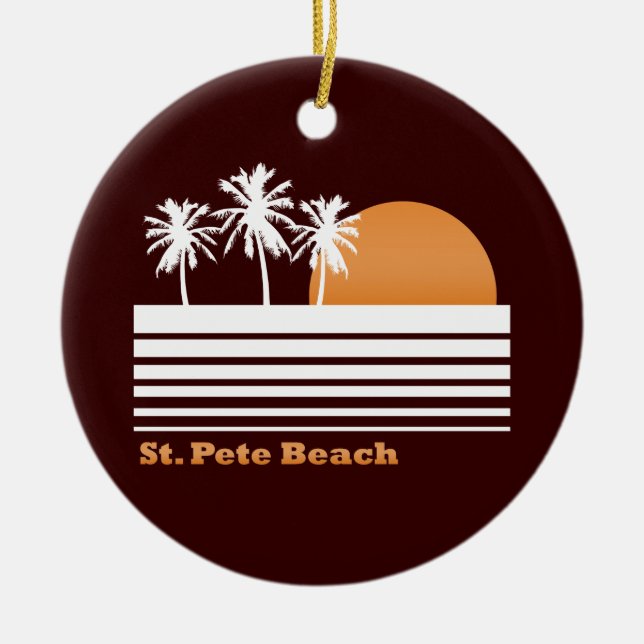 Retro St Pete Beach Ornament (Front)