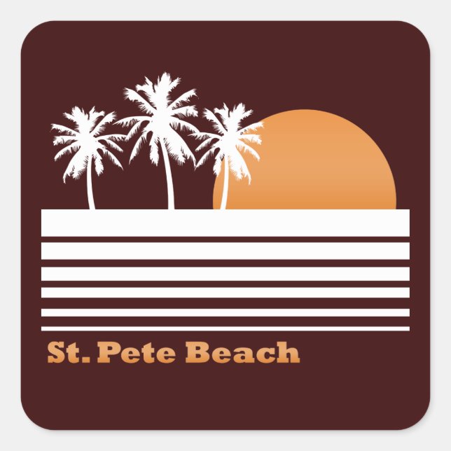 Retro St Pete Beach Stickers (Front)