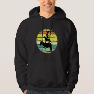 Retro Stacked Farm Animals Vintage Sunset Colours Hoodie