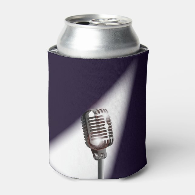 Retro Stage Microphone Can Cooler (Can Front)