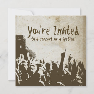 Retro Stained Rock Concert Invitation