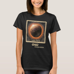 Retro Stamp Total Solar Eclipse 2024 Ohio T-Shirt