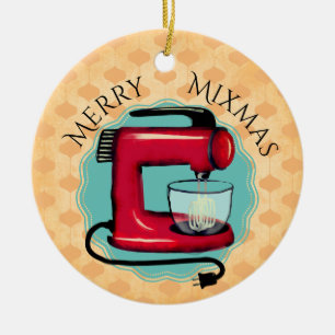 Retro stand mixer baking bakery Christmas ornament