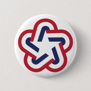 Retro Star 6 Cm Round Badge
