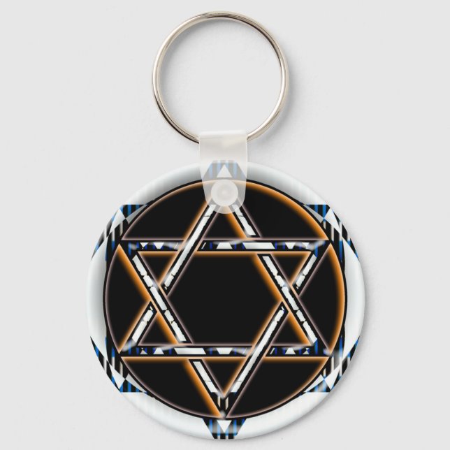 RETRO STAR OF DAVID KEY RING (Front)