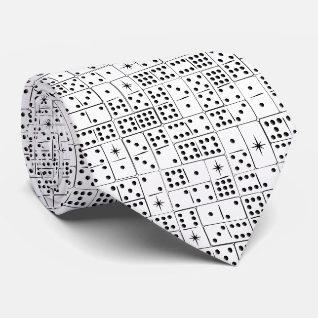 Retro Starburst Dominoes Tie (Rolled)