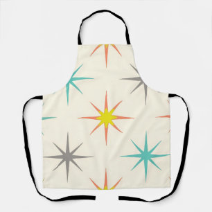 Retro Starburst Mid-Century Pattern Apron