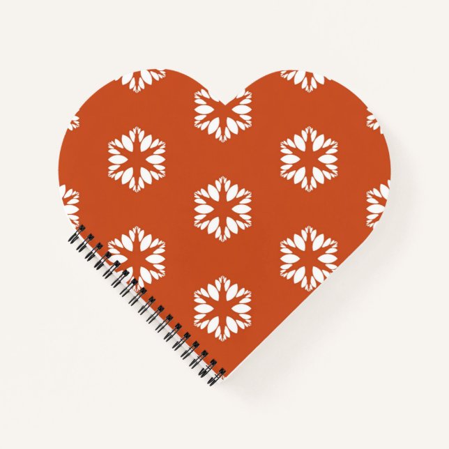 Retro Starburst Pattern Boho Decor Notebook (Front)