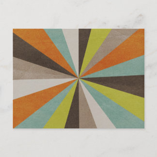 Retro Starburst Pattern Postcard