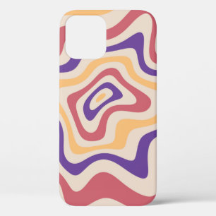 Retro starburst sunburst background pattern. 1960s iPhone 12 case