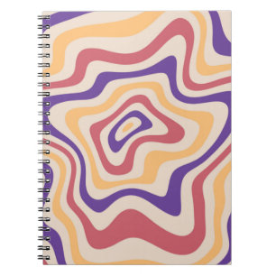 Retro starburst sunburst background pattern. 1960s notebook