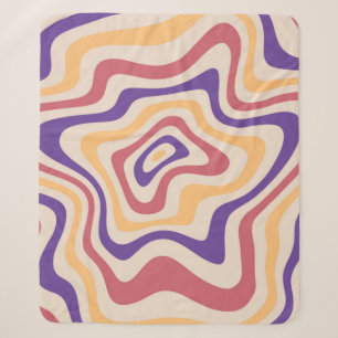 Retro starburst sunburst background pattern. 1960s sherpa blanket