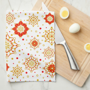 Retro starburst tea towel