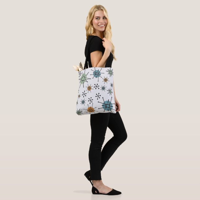 Retro Starburst Tote 70s -style design  Bag (On Model)