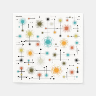 Retro Starbursts A Go-Go! Napkin