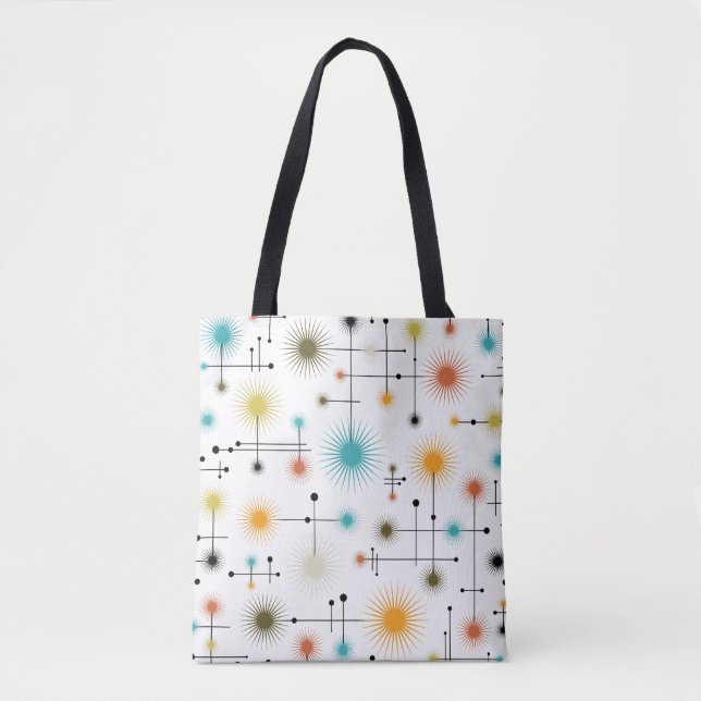 Retro Starbursts A Go-Go! Tote Bag (Front)