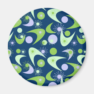 Retro Starbursts & Boomerangs Magnet