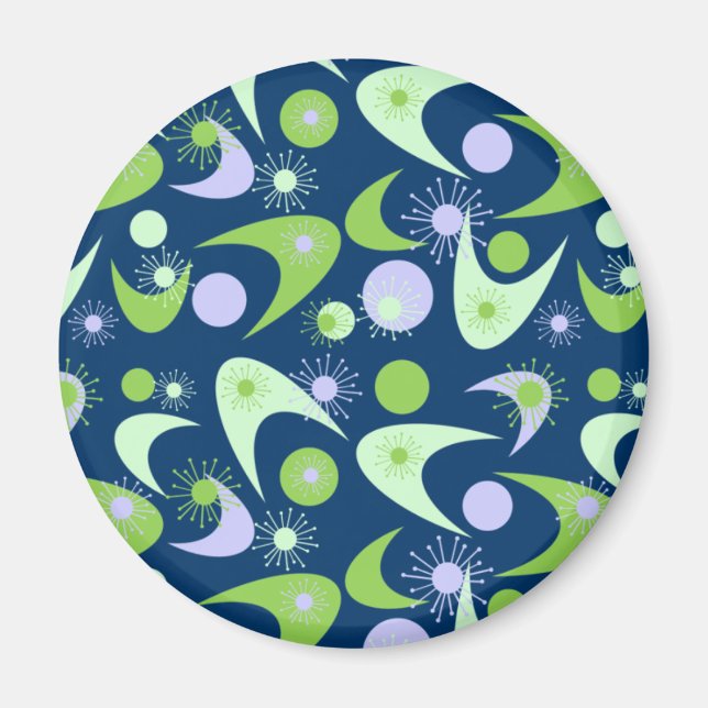 Retro Starbursts & Boomerangs Magnet (Front)