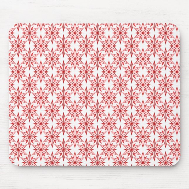 Retro Starlight Mousepad, Bright Red Mouse Mat (Front)