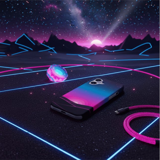 Retro Starry Hills iPhone 16 Case (Creator Uploaded)